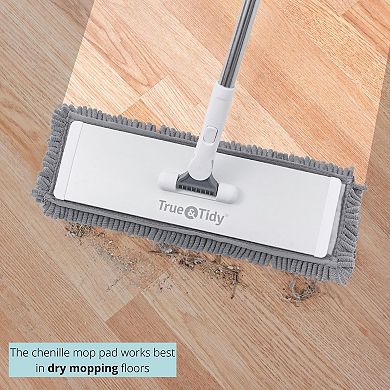 Salav True & Tidy Heavy Duty Wet and Dry Sweeper Mop & Mop Pad 4-pc. Set