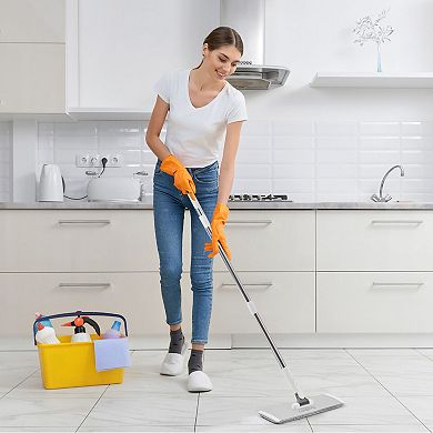 Salav True & Tidy Heavy Duty Wet and Dry Sweeper Mop & Mop Pad 4-pc. Set