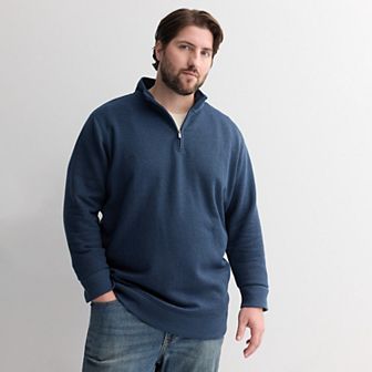 Big & Tall Sonoma Goods For Life® Sweater Fleece Quarter-Zip Sweater