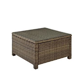 Crosley Furniture Bradenton Outdoor Wicker Sectional Coffee Table