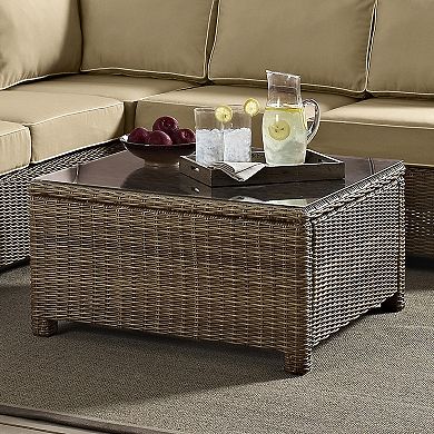 Crosley Furniture Bradenton Outdoor Wicker Sectional Coffee Table