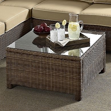 Crosley Furniture Bradenton Outdoor Wicker Sectional Coffee Table
