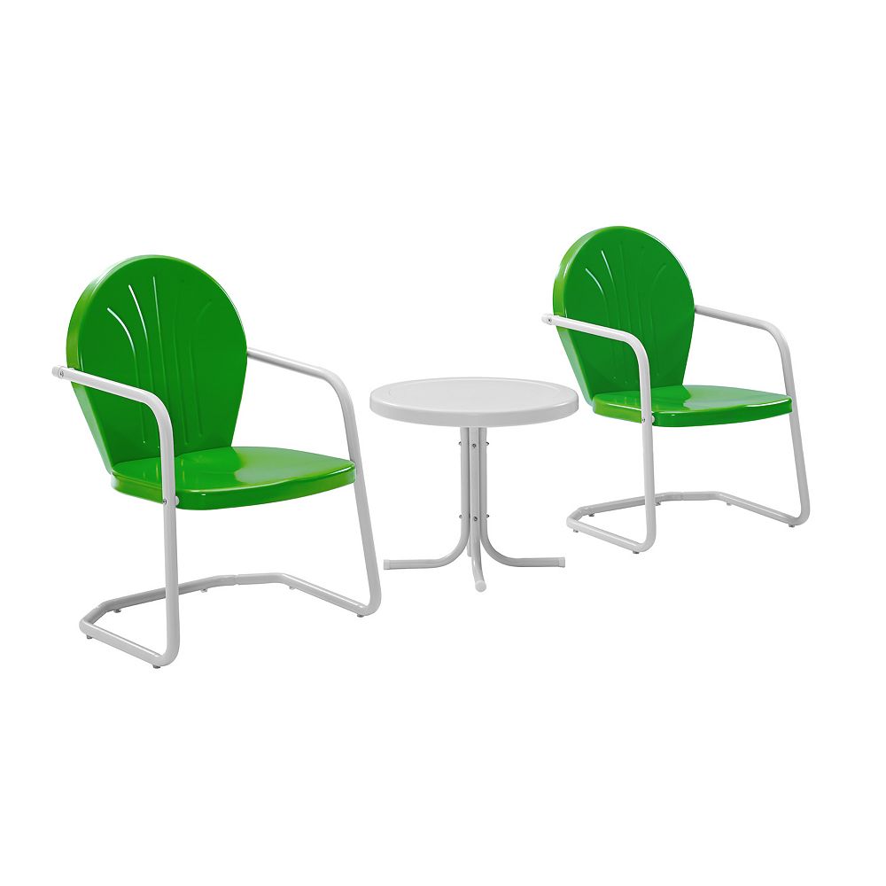 Crosley Furniture Griffith 3-pc. Outdoor Retro Chair & Table Set