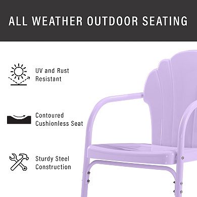 Crosley Furniture Tulip 3-pc. Outdoor Retro Bistro Set