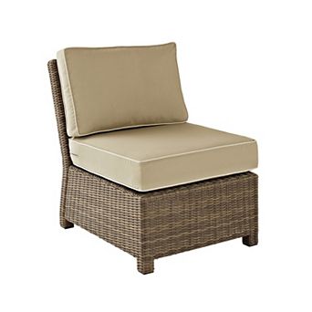 Crosley Furniture Bradenton Outdoor Wicker Armless Sectional Chair