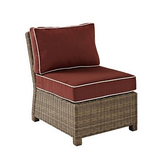 Crosley Furniture Bradenton Outdoor Wicker Armless Sectional Chair