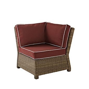 Crosley Furniture Bradenton Outdoor Wicker Corner Sectional Chair