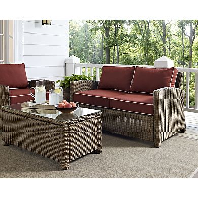 Crosley Furniture Bradenton Outdoor Wicker Loveseat