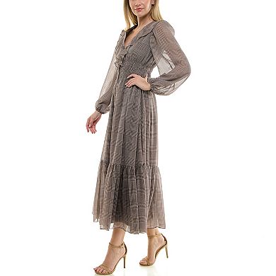 Women's Taylor Ruffle V-Neck Smocked Waist Dress