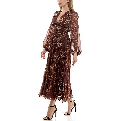 Women's Taylor V-Neck Pleated Midi Dress