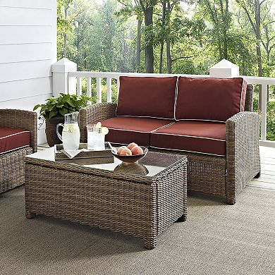 Crosley Furniture Bradenton 2-pc. Outdoor Wicker Loveseat Patio Furniture Set
