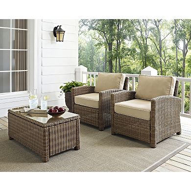 Crosley Furniture Bradenton 2-pc. Outdoor Wicker Chair Set