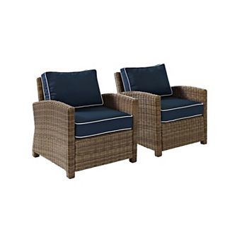 Crosley Furniture Bradenton 2 pc Outdoor Wicker Chair Set
