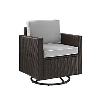 Crosley Furniture Palm Harbor Outdoor Wicker Swivel Rocker Chair