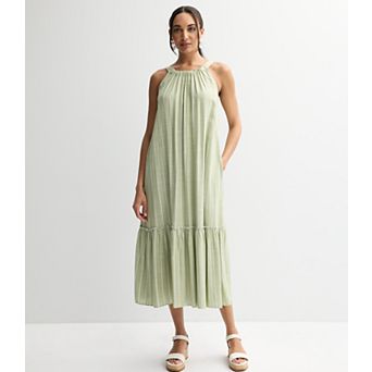 Women's 5th + Madison Edit Halter Neck Tiered Maxi Dress