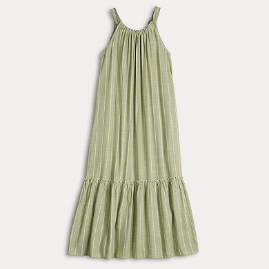 Women's 5th + Madison Edit Halter Neck Tiered Maxi Dress
