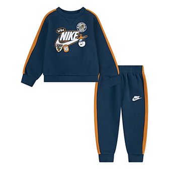Baby & Toddler Boys Nike Fleece Crewneck Sweatshirt "Just Do It." "Hug A Mug" & Pants 2 pc Set