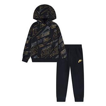 Baby & Toddler Boys Nike All-Over Print Hoodie & Pants 2 pc Set
