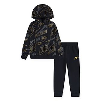 Baby & Toddler Boys Nike All-Over Print Hoodie & Pants 2 pc Set
