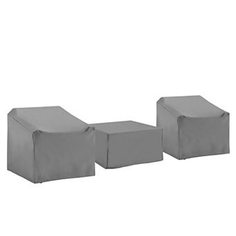 Crosley Furniture 3 pc Outdoor Chair & Ottoman Furniture Cover Set