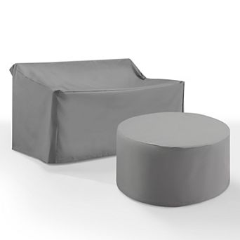 Crosley Furniture 2 pc Outdoor Loveseat & Round Table Furniture Cover Set
