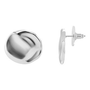 Emberly Hammered Geometric Stud Earrings