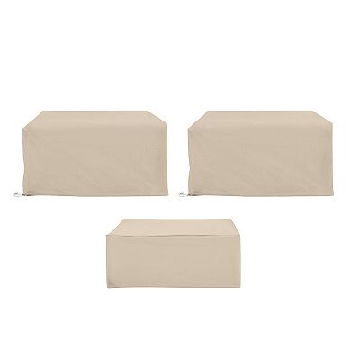 Crosley Furniture 3-pc. Outdoor Loveseat & Coffee Table Furniture Cover Set