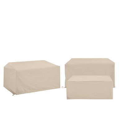 Crosley Furniture 3-pc. Outdoor Loveseat & Coffee Table Furniture Cover Set