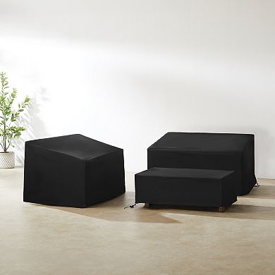 Crosley Furniture 3-pc. Outdoor Loveseat & Coffee Table Furniture Cover Set