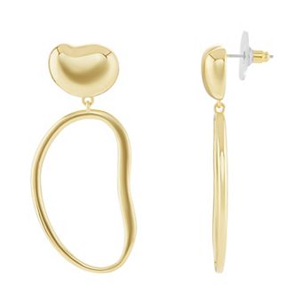 Emberly Polished Geometric Drop Earrings