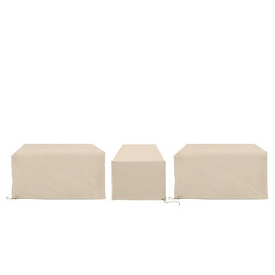 Crosley Furniture 3-pc. Outdoor Loveseat & Chair Sectional Furniture Cover Set