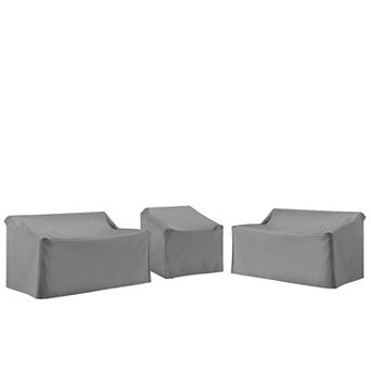 Crosley Furniture 3 pc Outdoor Loveseat & Chair Sectional Furniture Cover Set
