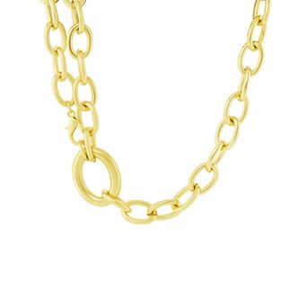 Emberly Polished Multi Link Chain Necklace