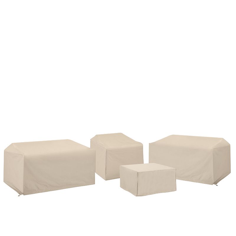 Crosley Furniture 4-pc. Outdoor Loveseat, Chair & Ottoman Sectional Furniture Cover Set