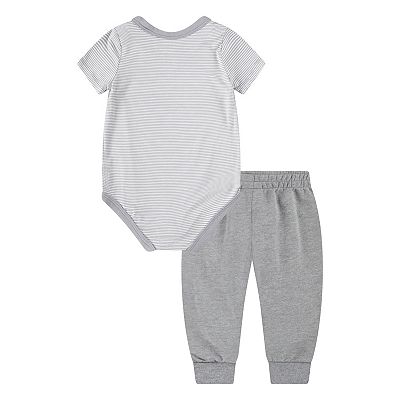 Baby Boys Nike Striped Bodysuit & Joggers 2-Piece Set