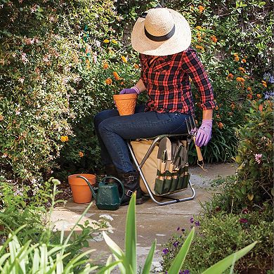 Disney's Minnie Mouse 7-pc. Gardener Folding Seat Garden Tool Set by Oniva