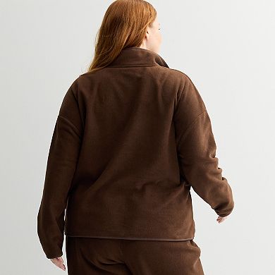 Plus Size Tek Gear® Micro Fleece 1/4 Zip Pullover