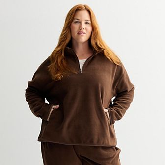 Plus Size Tek Gear® Micro Fleece 1/4 Zip Pullover