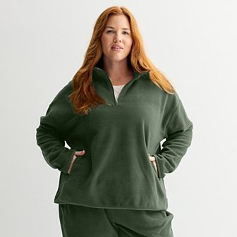 Plus Size Tek Gear® Micro Fleece 1/4 Zip Pullover