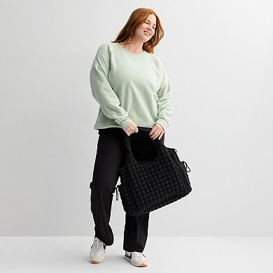 Plus Size Tek Gear® Micro Fleece Crewneck Pullover