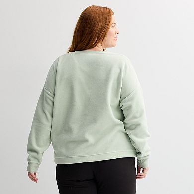 Plus Size Tek Gear® Micro Fleece Crewneck Pullover