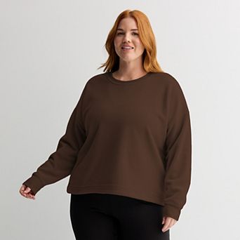 Plus Size Tek Gear® Micro Fleece Crewneck Pullover