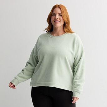 Plus Size Tek Gear® Micro Fleece Crewneck Pullover