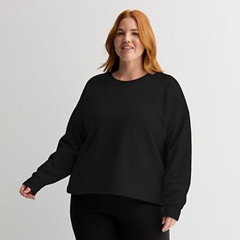 Plus Size Tek Gear® Micro Fleece Crewneck Pullover