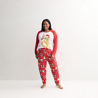 Plus Size Jammies For Your Families® Bluey Christmas 2-pc. Pajama Top & Pajama Bottoms Set