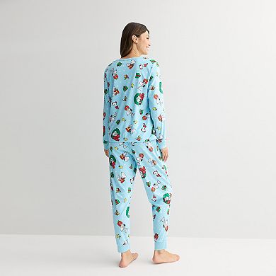 Women's Jammies For Your Families® Peanuts Christmas 2-Piece Pajama Top & Pajama Bottoms Set