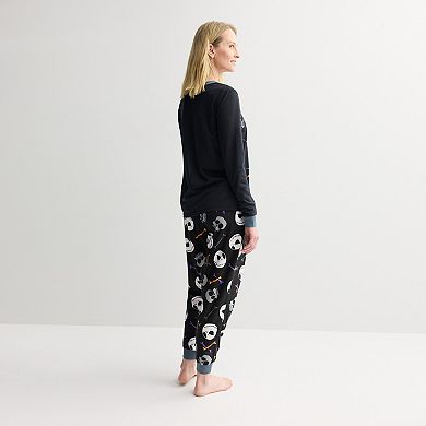 Women's Jammies For Your Families® Disney's The Nightmare Before Christmas Halloween Pajama Top & Pajama Bottoms Set