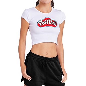 Juniors' Play-Doh Classic Logo Crop Graphic Tee