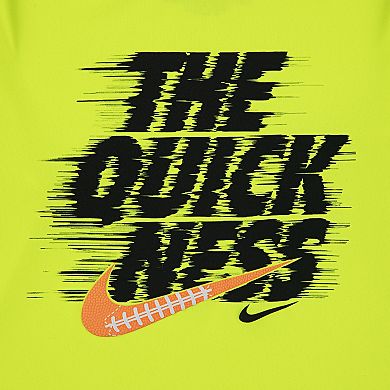 Boys 4-7 Nike "The Quickness" Football Swoosh Dri-FIT Long Sleeve T-shirt