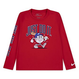 Boys 4-7 Nike Baseball "Just Do It." Dri-FIT Long Sleeve T-shirt